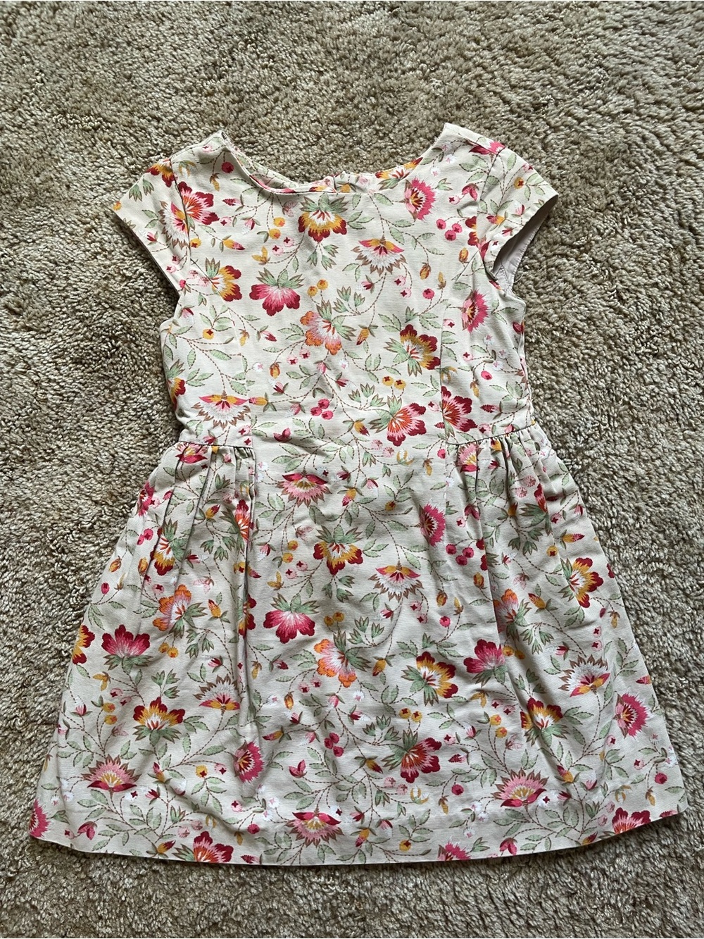 Gap Cotton Floral Event Dress Girls Size 6 Summer Vacation Classic Euro Cottage